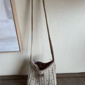 Crossbody Shoulder Bag in Beige